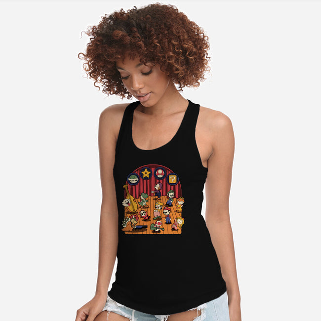 Plumber Game Dance-Womens-Racerback-Tank-Studio Mootant
