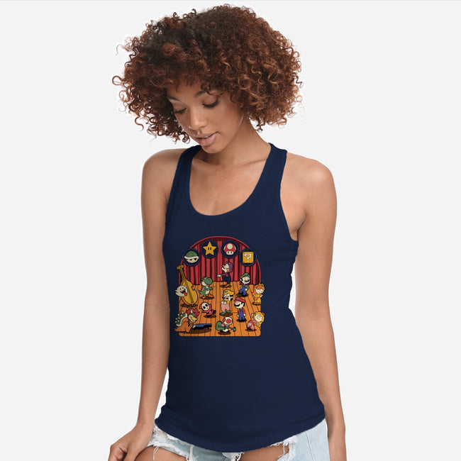 Plumber Game Dance-Womens-Racerback-Tank-Studio Mootant