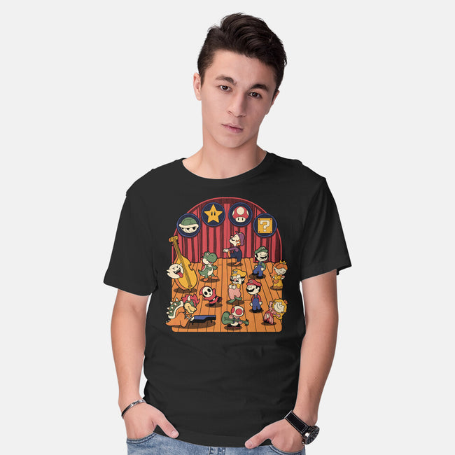Plumber Game Dance-Mens-Basic-Tee-Studio Mootant