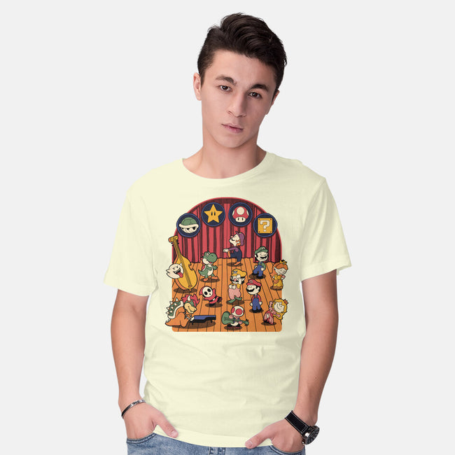 Plumber Game Dance-Mens-Basic-Tee-Studio Mootant