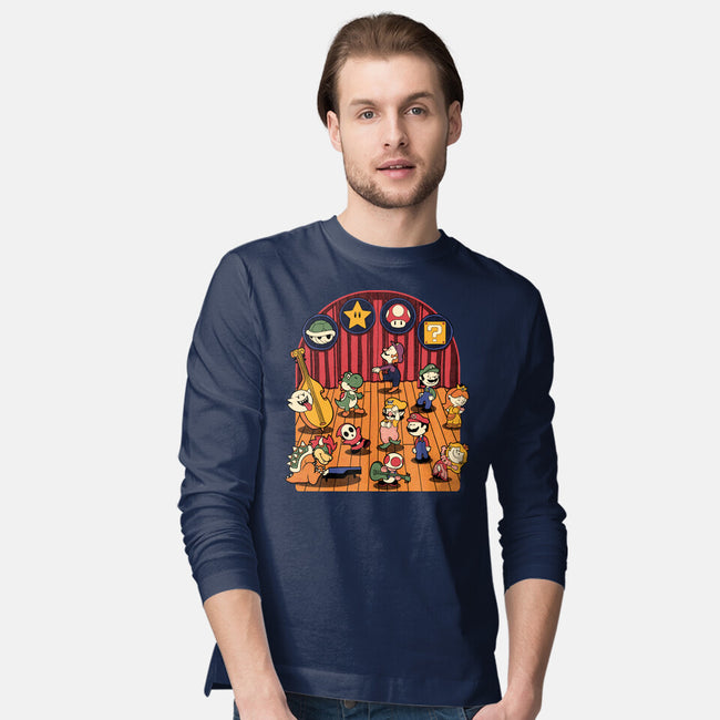 Plumber Game Dance-Mens-Long Sleeved-Tee-Studio Mootant
