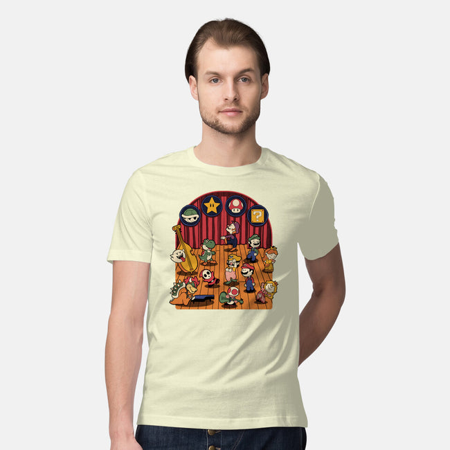 Plumber Game Dance-Mens-Premium-Tee-Studio Mootant