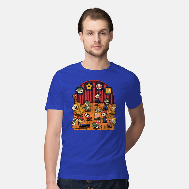Plumber Game Dance-Mens-Premium-Tee-Studio Mootant