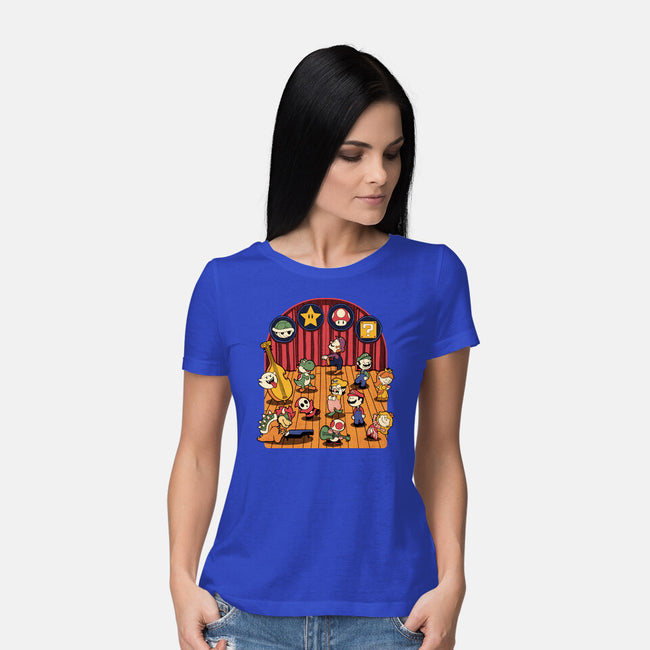 Plumber Game Dance-Womens-Basic-Tee-Studio Mootant