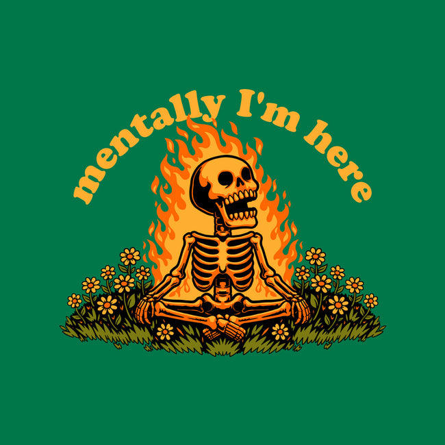 Mentally Here Skeleton-None-Polyester-Shower Curtain-Studio Mootant