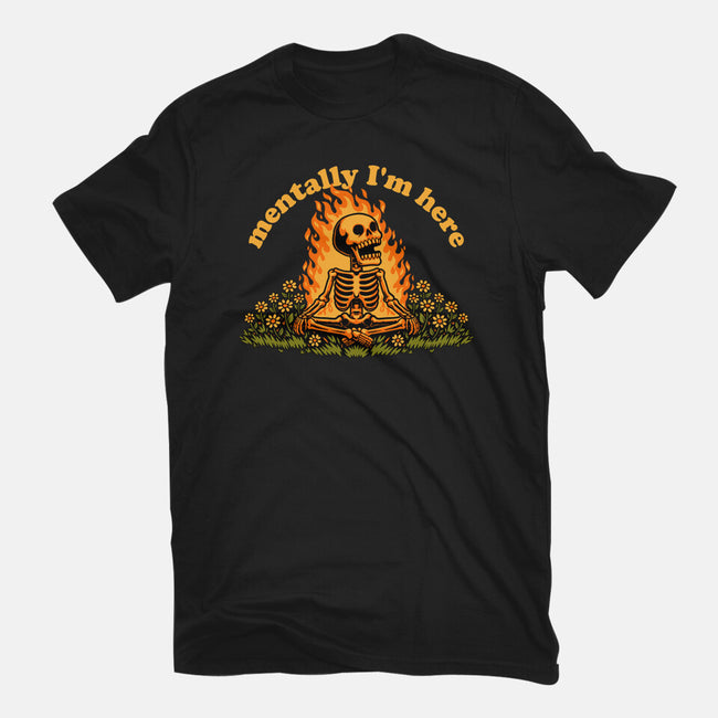 Mentally Here Skeleton-Mens-Premium-Tee-Studio Mootant