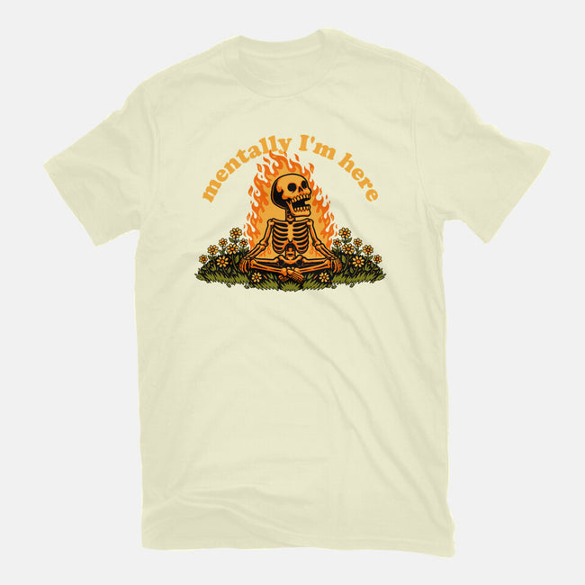 Mentally Here Skeleton-Mens-Premium-Tee-Studio Mootant