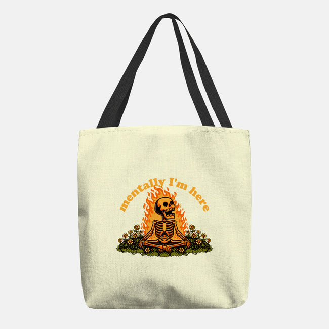 Mentally Here Skeleton-None-Basic Tote-Bag-Studio Mootant