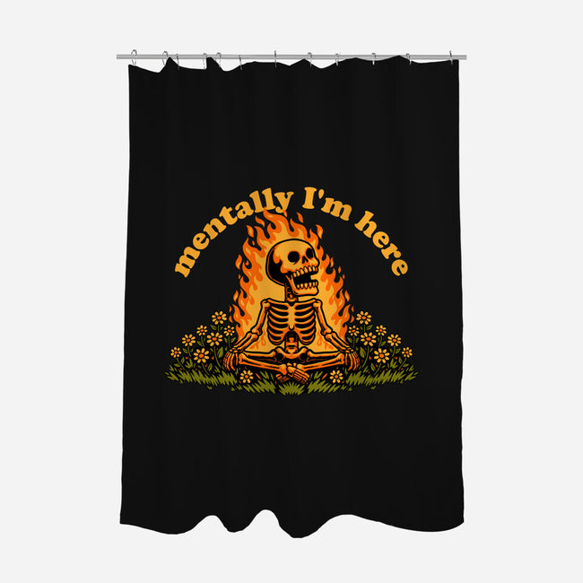 Mentally Here Skeleton-None-Polyester-Shower Curtain-Studio Mootant