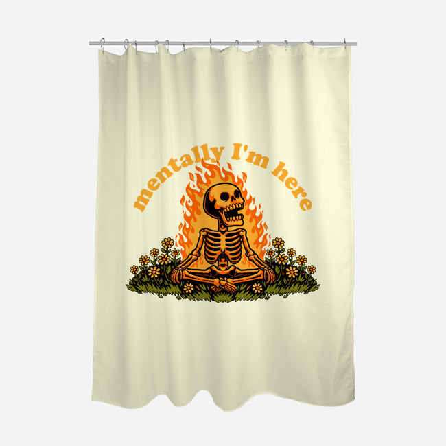 Mentally Here Skeleton-None-Polyester-Shower Curtain-Studio Mootant