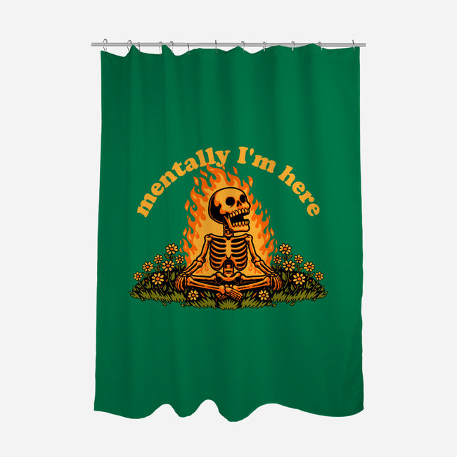 Mentally Here Skeleton-None-Polyester-Shower Curtain-Studio Mootant