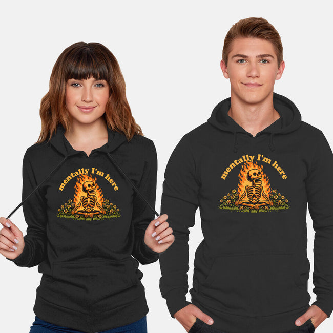 Mentally Here Skeleton-Unisex-Pullover-Sweatshirt-Studio Mootant