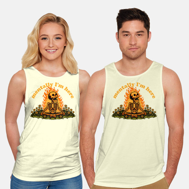Mentally Here Skeleton-Unisex-Basic-Tank-Studio Mootant