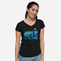A Trip To Gallifrey-Womens-V-Neck-Tee-kharmazero