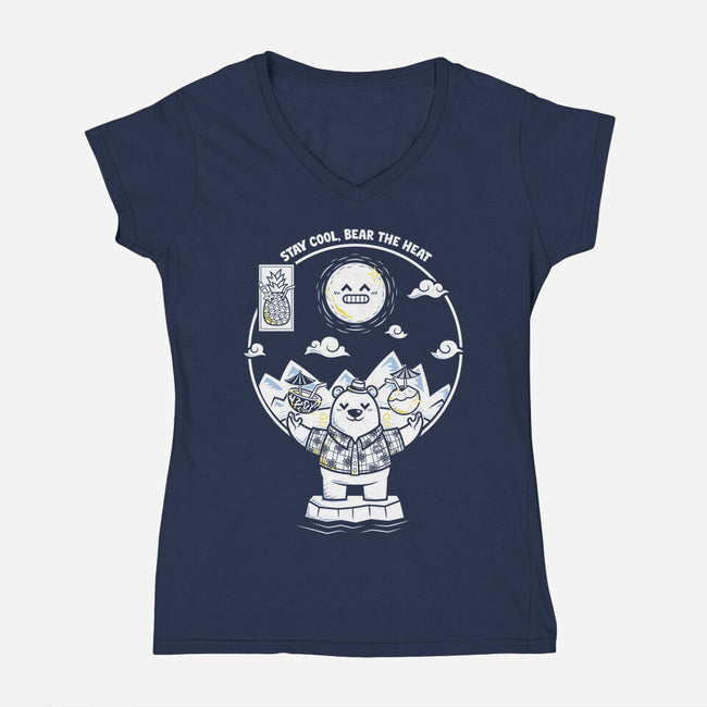 Bear The Heat-Womens-V-Neck-Tee-krisren28