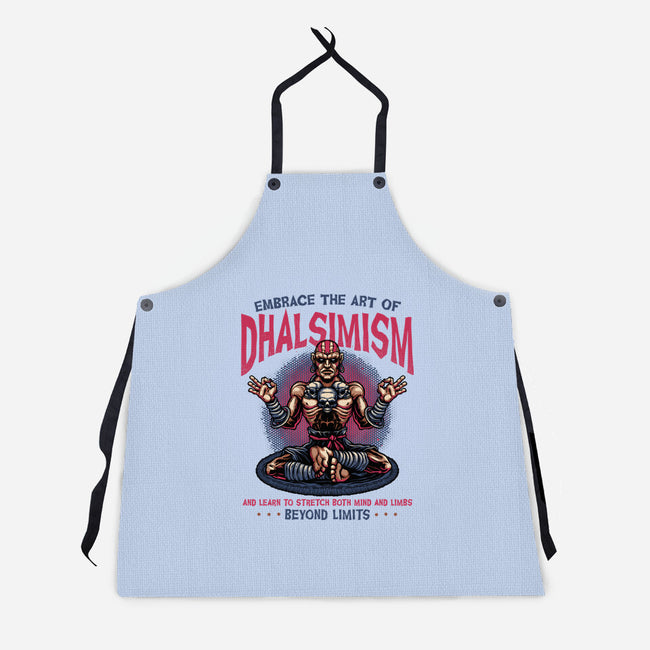 The Art Of Dhalsimism-Unisex-Kitchen-Apron-glitchygorilla