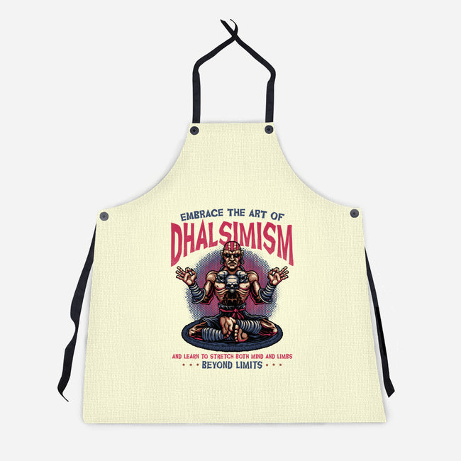 The Art Of Dhalsimism-Unisex-Kitchen-Apron-glitchygorilla