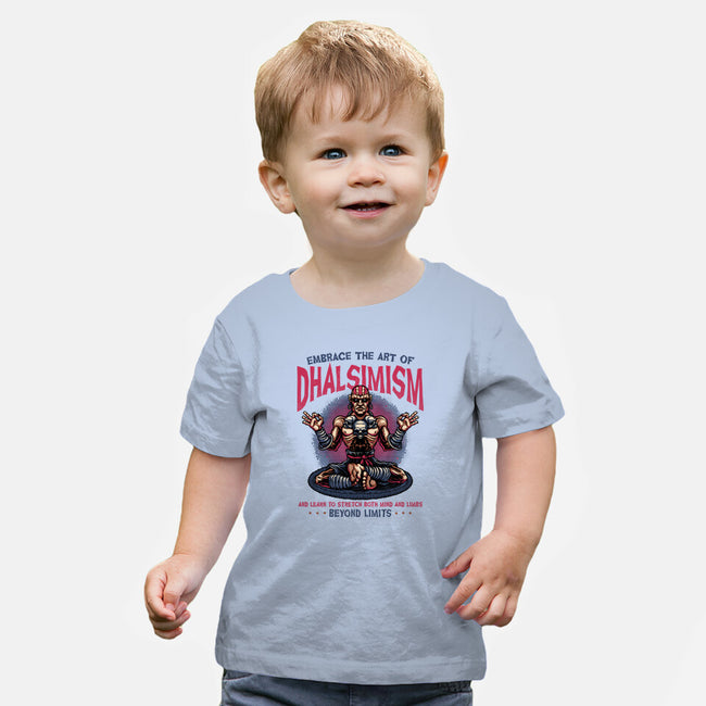 The Art Of Dhalsimism-Baby-Basic-Tee-glitchygorilla