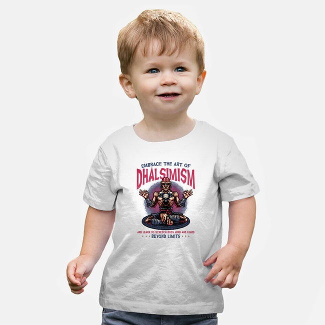 The Art Of Dhalsimism-Baby-Basic-Tee-glitchygorilla
