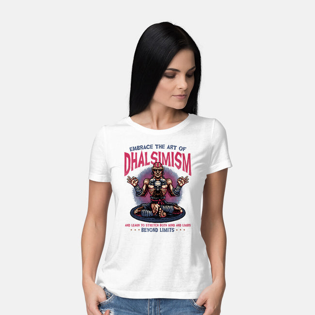 The Art Of Dhalsimism-Womens-Basic-Tee-glitchygorilla