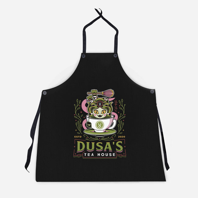 Dusa Green Tea Emblem-Unisex-Kitchen-Apron-LAGELANTEE