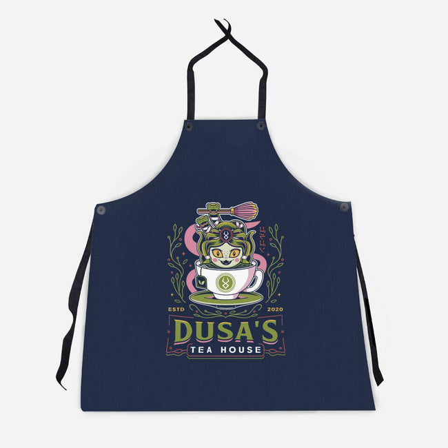 Dusa Green Tea Emblem-Unisex-Kitchen-Apron-LAGELANTEE
