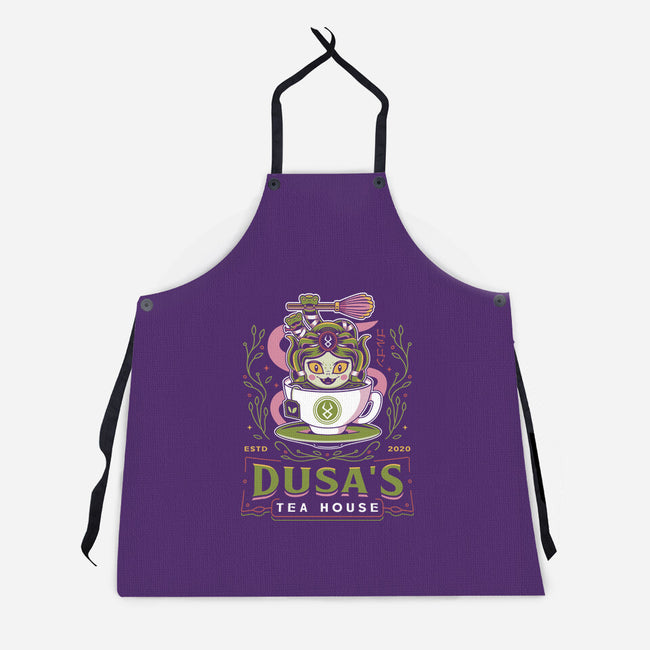 Dusa Green Tea Emblem-Unisex-Kitchen-Apron-LAGELANTEE