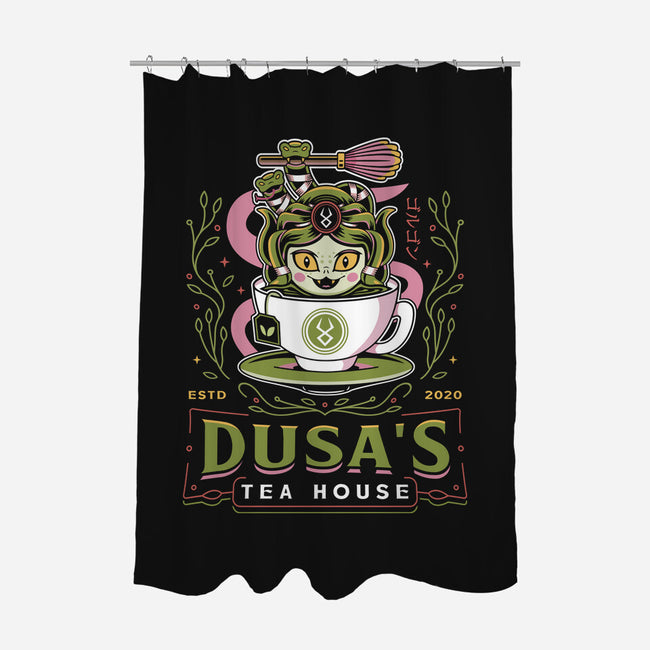 Dusa Green Tea Emblem-None-Polyester-Shower Curtain-LAGELANTEE