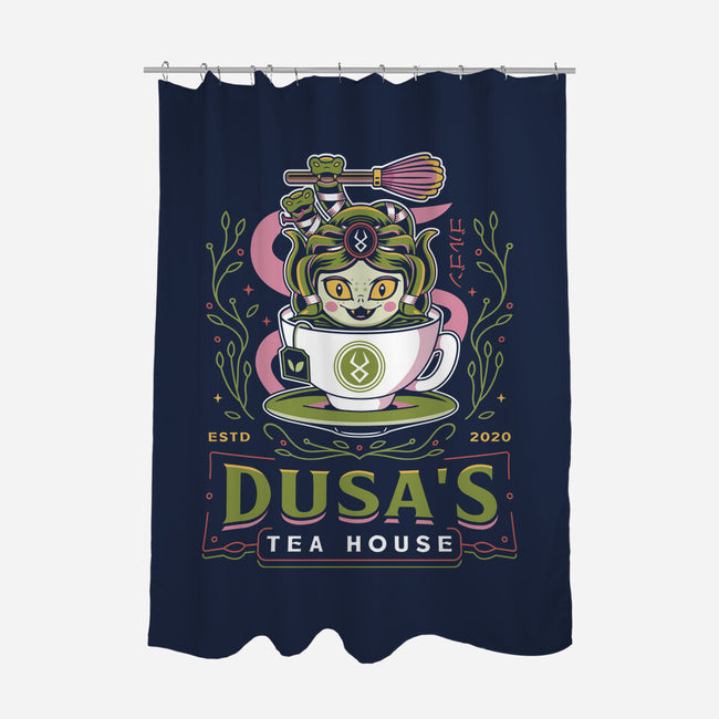 Dusa Green Tea Emblem-None-Polyester-Shower Curtain-LAGELANTEE