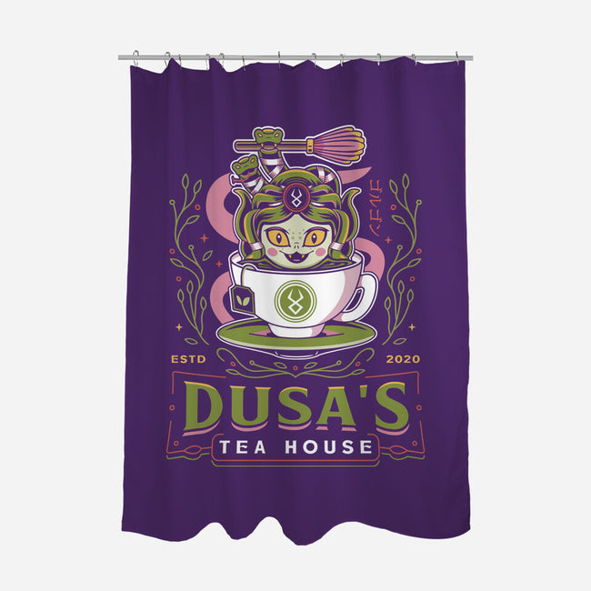 Dusa Green Tea Emblem-None-Polyester-Shower Curtain-LAGELANTEE