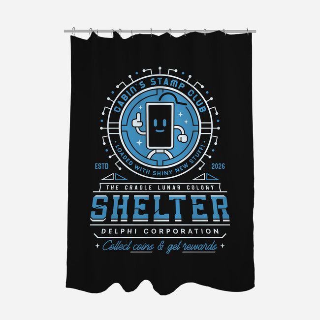 Cabin Coins Stamp Club Emblem-None-Polyester-Shower Curtain-LAGELANTEE