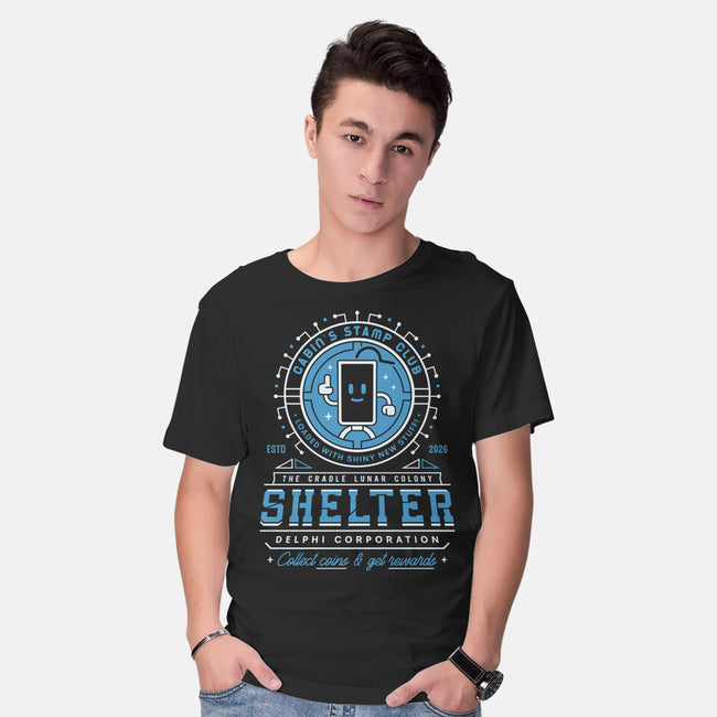 Cabin Coins Stamp Club Emblem-Mens-Basic-Tee-LAGELANTEE