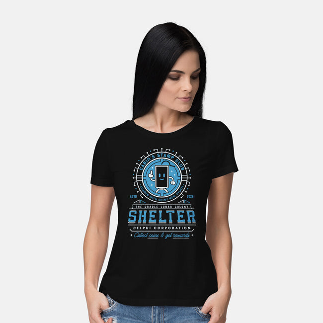 Cabin Coins Stamp Club Emblem-Womens-Basic-Tee-LAGELANTEE