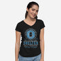 Cabin Coins Stamp Club Emblem-Womens-V-Neck-Tee-LAGELANTEE