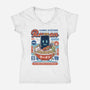 Cabin Coins Ramen Vintage-Womens-V-Neck-Tee-LAGELANTEE
