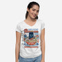 Cabin Coins Ramen Vintage-Womens-V-Neck-Tee-LAGELANTEE