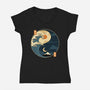 The Balance Wave-Womens-V-Neck-Tee-retrodivision