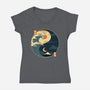 The Balance Wave-Womens-V-Neck-Tee-retrodivision