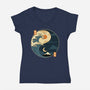 The Balance Wave-Womens-V-Neck-Tee-retrodivision
