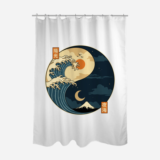 The Balance Wave-None-Polyester-Shower Curtain-retrodivision