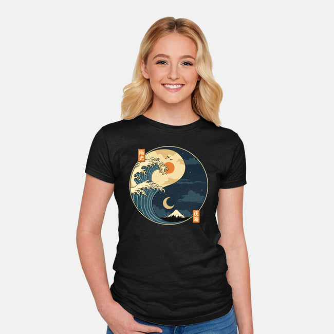 The Balance Wave-Womens-Fitted-Tee-retrodivision