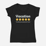 Vacation Review-Womens-V-Neck-Tee-NMdesign