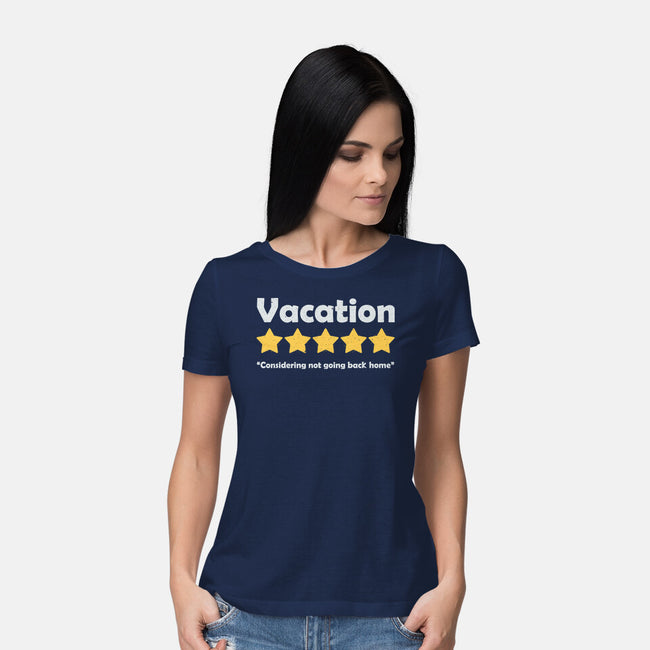 Vacation Review-Womens-Basic-Tee-NMdesign