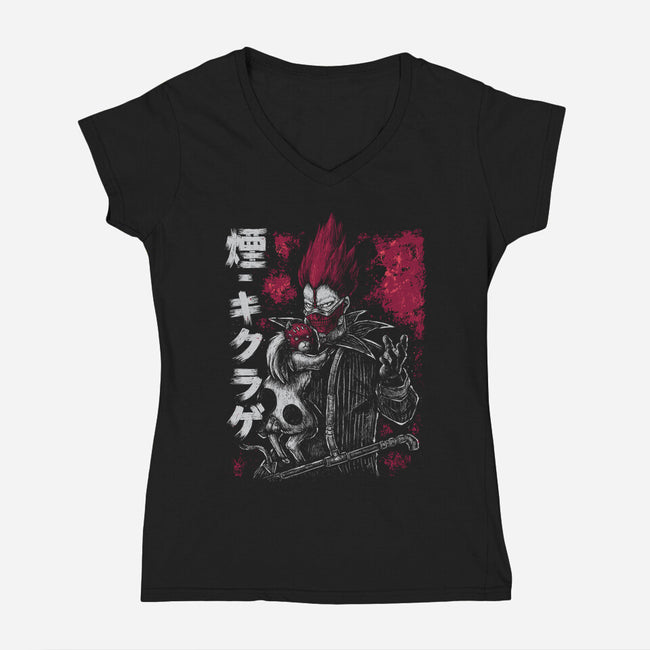 En And Kikurage-Womens-V-Neck-Tee-xMorfina