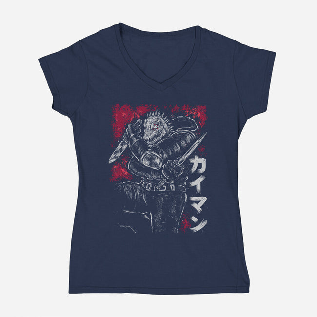 Kaiman-Womens-V-Neck-Tee-xMorfina