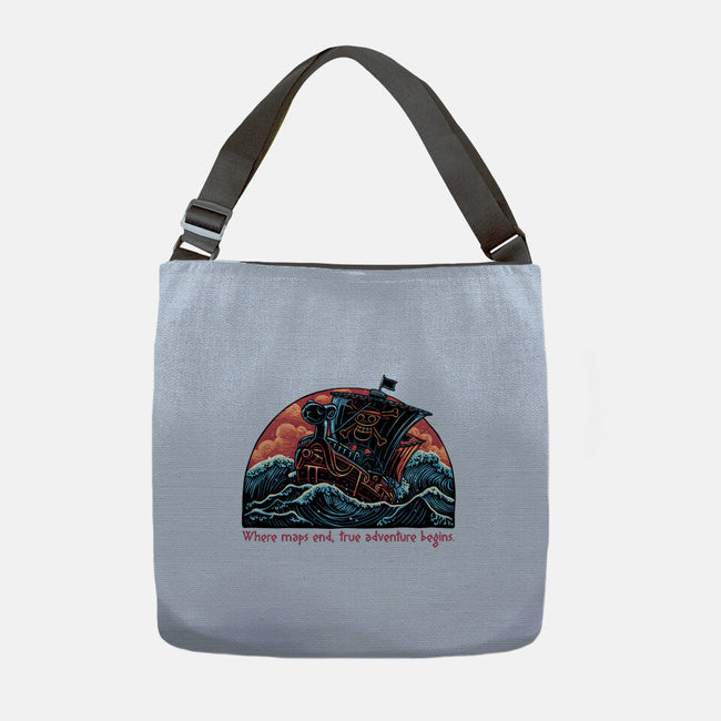 Where Maps End-None-Adjustable Tote-Bag-glitchygorilla