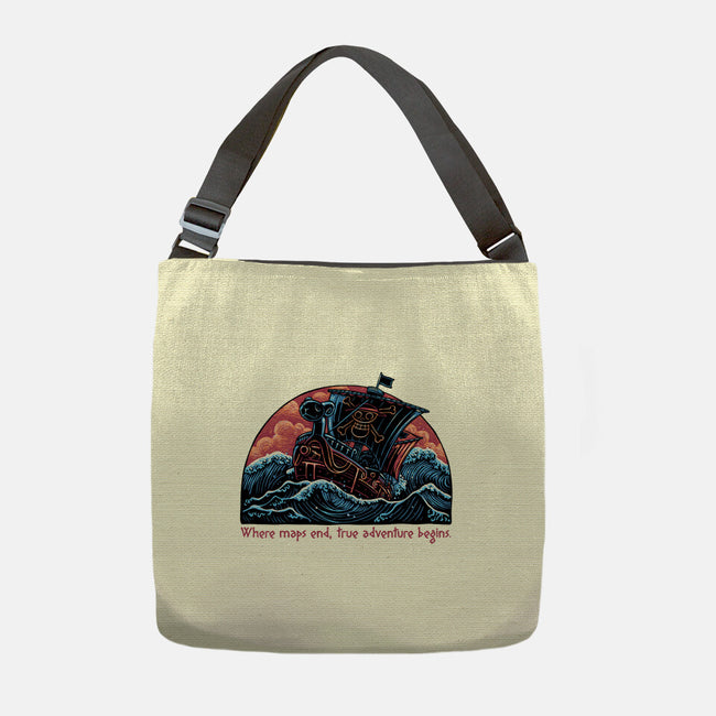 Where Maps End-None-Adjustable Tote-Bag-glitchygorilla