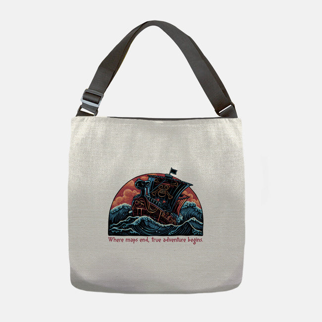 Where Maps End-None-Adjustable Tote-Bag-glitchygorilla