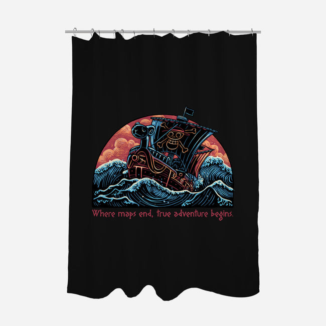 Where Maps End-None-Polyester-Shower Curtain-glitchygorilla