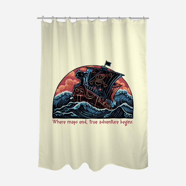 Where Maps End-None-Polyester-Shower Curtain-glitchygorilla